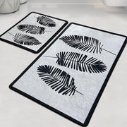 Hodja Feather Dijital Baskılı 2li Banyo Halısı Takımı Kaymaz Taban Yıkanabilir Bonvagon