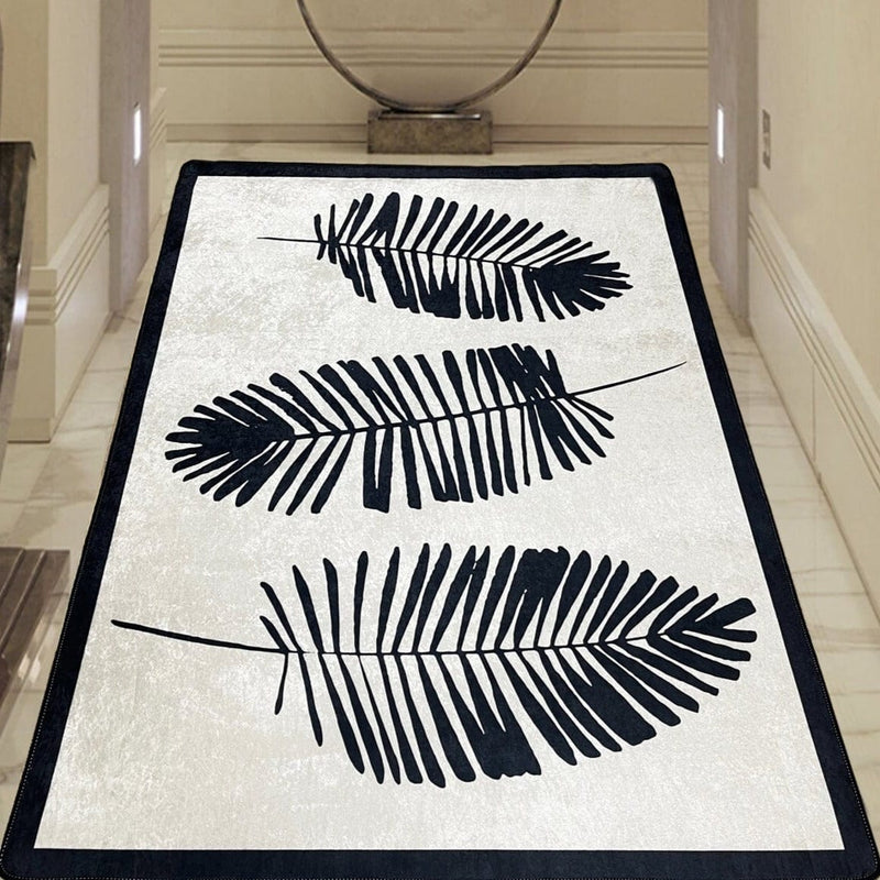 Hodja Feather Dijital Baskılı Halı, Kaymaz Taban, Yıkanabilir Bonvagon