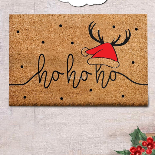 HoHoHo Noel Doğal Koko Hindistan Cevizi Kapı Önü Paspas 60x40cm