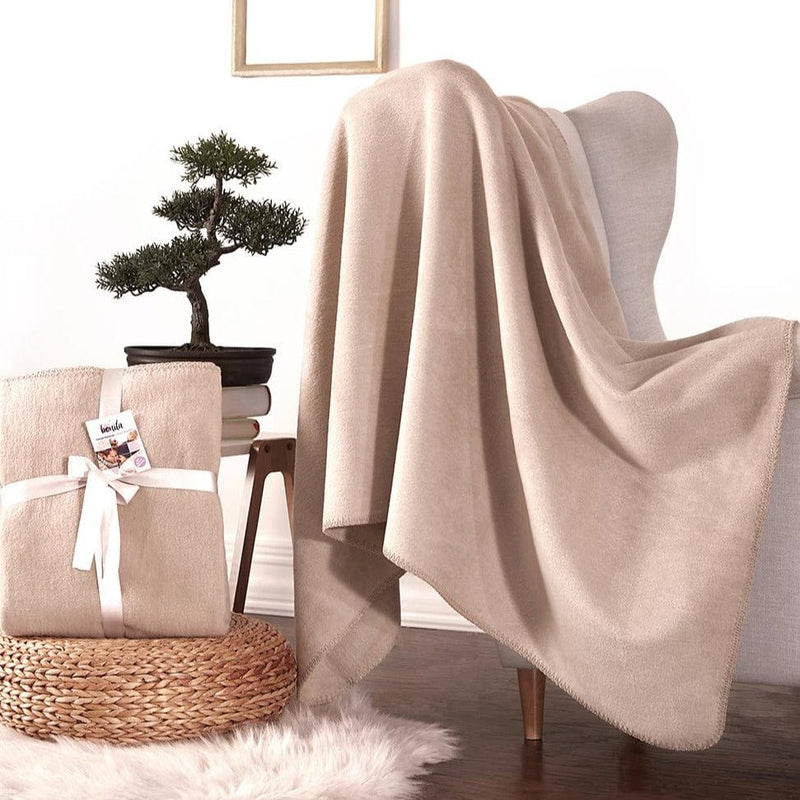 Home Pamuklu Tv Battaniye 127X155 Basic Bej Bonvagon