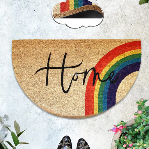 Home Rainbow Albergo 45x75cm Doğal Koko Hindistan Cevizi Kapı Önü Paspas Bonvagon