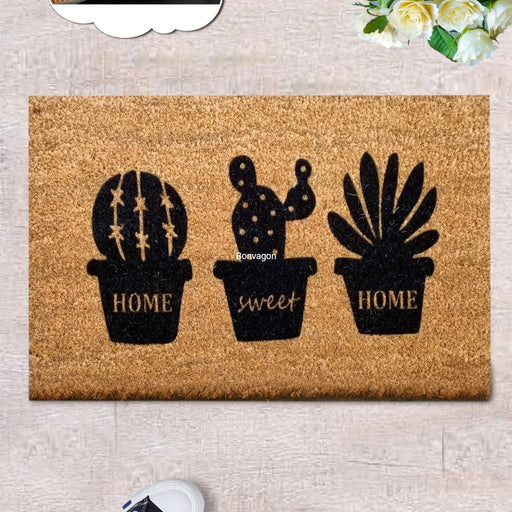 Home Sweet Home Cereus Doğal Koko Hindistan Cevizi Kapı Önü Paspas 60x40cm Bonvagon