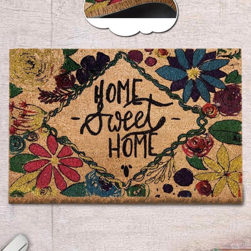 Home Sweet Home Topiary Doğal Koko Hindistan Cevizi Kapı Önü Paspas 60x40cm