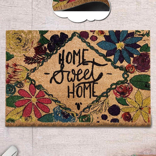 Home Sweet Home Topiary Doğal Koko Hindistan Cevizi Kapı Önü Paspas 60x40cm Bonvagon