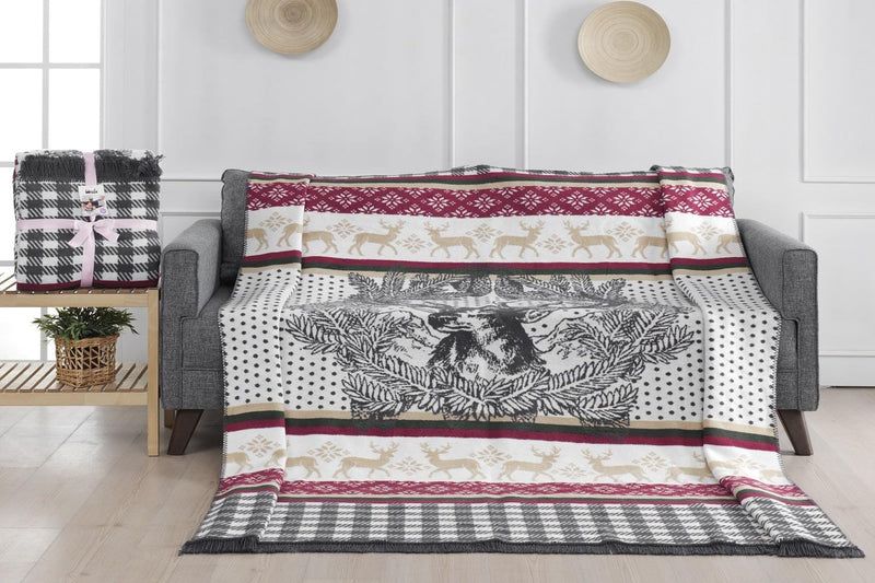 Home Tek Kişilik Pamuklu Battaniye 150x200 Adalı Dolce Bonita Home