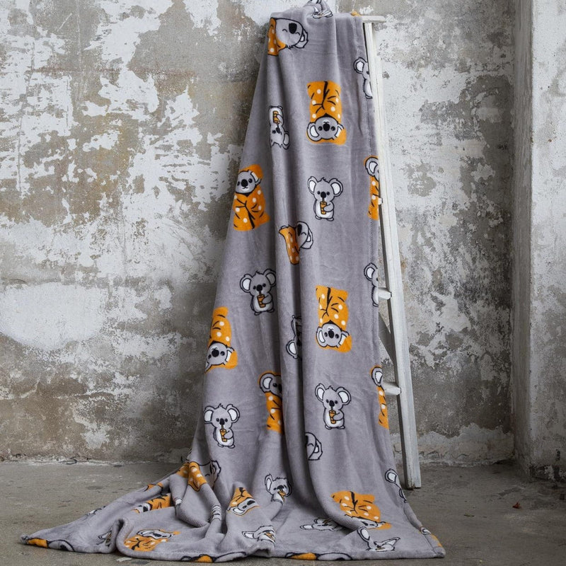 Our House Wellsoft Çift Kişilik Battaniye Koala Bear Turuncu Bonvagon