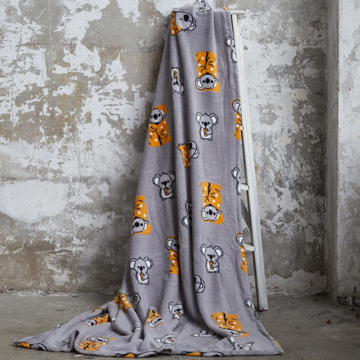 Our House Wellsoft Çift Kişilik Battaniye Koala Bear Turuncu Bonvagon