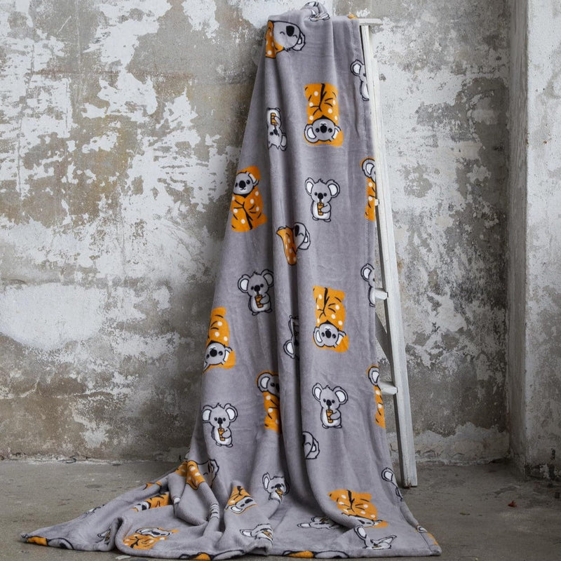 Home Wellsoft Tek Kişilik Battaniye Koala Bear Turuncu Bonvagon