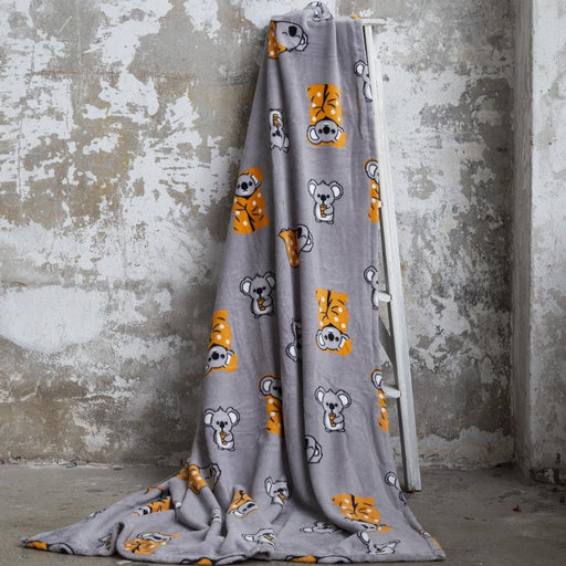 Home Wellsoft Tek Kişilik Battaniye Koala Bear Turuncu Bonvagon