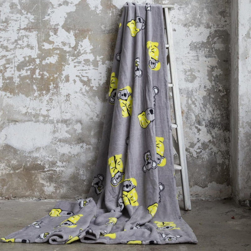 Home Wellsoft TV Battaniye Koala Bear Sarı Bonvagon