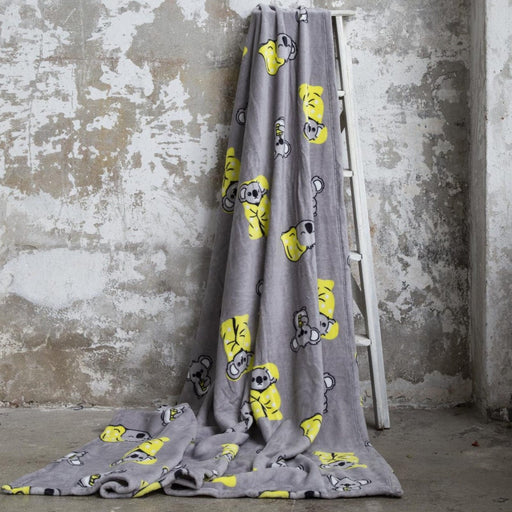 Home Wellsoft TV Battaniye Koala Bear Sarı Bonvagon