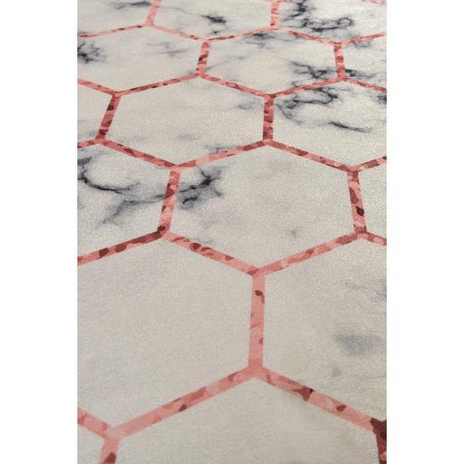 Honeycomb Dijital Baskılı 100cm Banyo Halısı, Kaymaz Taban, Yıkanabilir Bonvagon