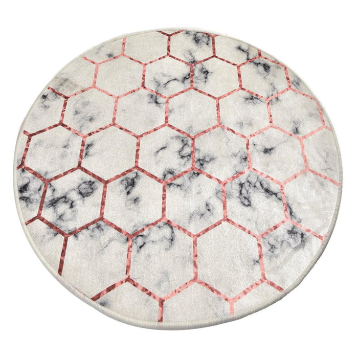 Honeycomb Dijital Baskılı 100cm Banyo Halısı, Kaymaz Taban, Yıkanabilir Bonvagon
