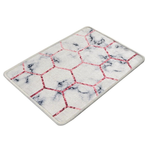 Honeycomb Dijital Baskılı 40x60cm Banyo Halısı, Kaymaz Taban, Yıkanabilir Bonvagon