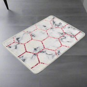 Honeycomb Dijital Baskılı 40x60cm Banyo Paspas ve Halısı, Kaymaz Taban, Yıkanabilir Bonvagon