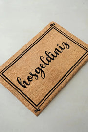 Hoşgeldiniz - Doğal Koko Hindistan Cevizi Kapı Önü Paspas 60x40cm Bonvagon