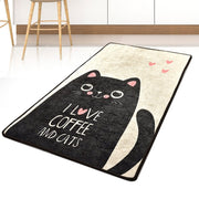 I Love Cats Dijital Baskılı Halı, Kaymaz Taban, Yıkanabilir Bonvagon