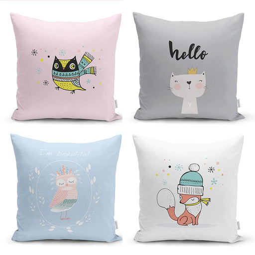 I'm Beautiful 4lü Kırlent Kılıf Seti Bonvagon