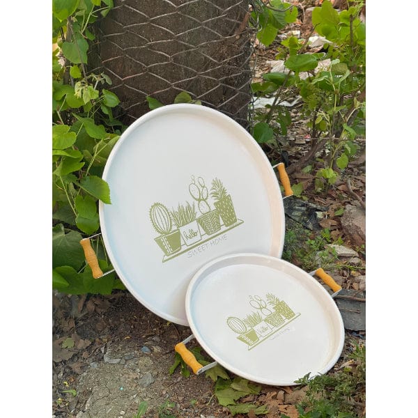 İkili Yuvarlak Sunum Tepsisi Seti Bonvagon