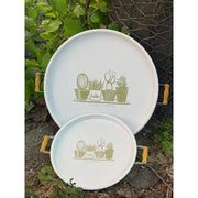 İkili Yuvarlak Sunum Tepsisi Seti Bonvagon