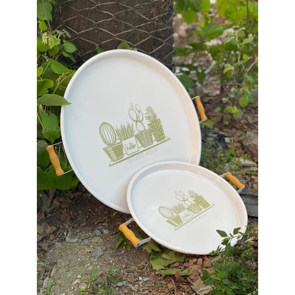 İkili Yuvarlak Sunum Tepsisi Seti Bonvagon