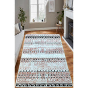 Indian Raquel Dijital Baskılı Halı, Kaymaz Taban, Yıkanabilir Bonvagon