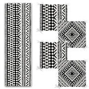 İskandinav Desen Tasarımlı 4 Fermuarlı Sandalye Minderi 1 Runner Seti Bonvagon