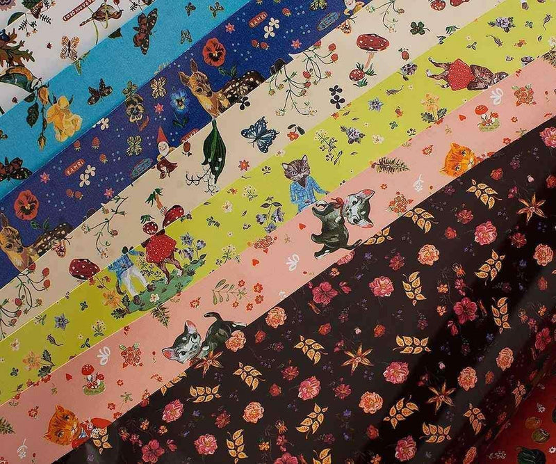 İskandinav Stili 10 Adet Hediye Paket Kağıdı Defteri Bonvagon