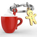 Kahve Kupası ve Gingerbread Çelik Halkalı Anahtarlık Metalmorphose Bonvagon