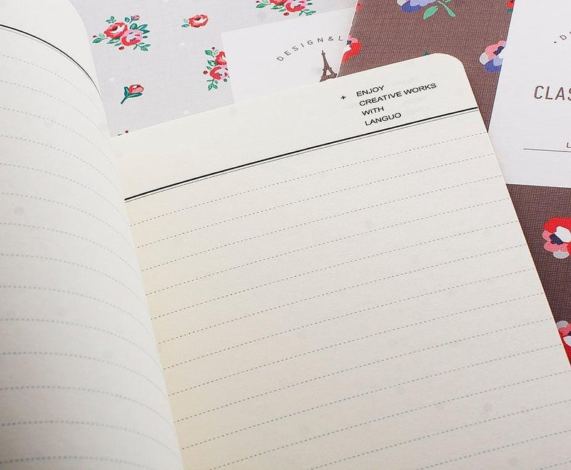 Kahverengi Çiçekli A5 Boy Defter Bonvagon