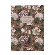 Kahverengi Çiçekli Sert Kapaklı Defter Bonvagon