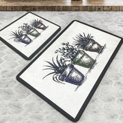 Kakule 2li Set Dijital Banyo Halısı, Kaymaz Taban, Yıkanabilir Bonvagon