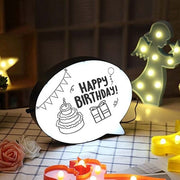 Kalemle Yazılabilen Konuşma Balonu Görünümlü Işıklı Mesaj Panosu Bonvagon