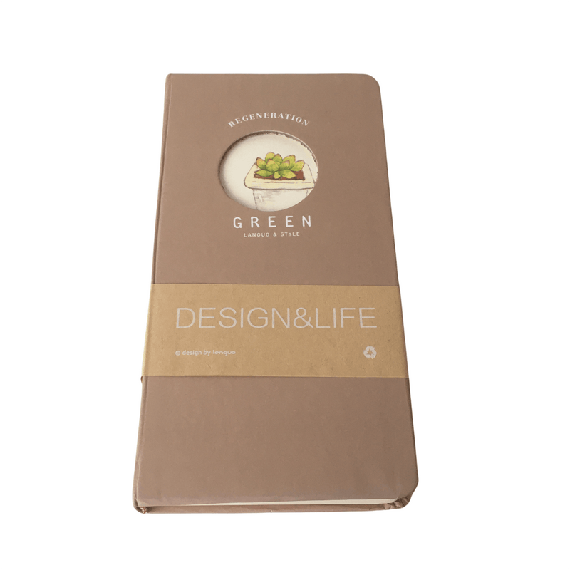 Kalın Kapaklı Açık Kahve Defter 178x96mm Bonvagon