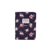 Kalın Kapaklı Çiçekli Defter Lacivert 108x148mm Bonvagon