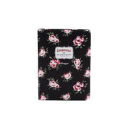 Kalın Kapaklı Çiçekli Defter Siyah 108x148mm Bonvagon