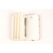 Kalın Kapaklı Kahverengi Çiçekli Defter 178x96mm Bonvagon