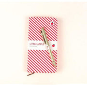 Kalın Kapaklı Kırmızı Çizgili Defter 178x96mm Bonvagon