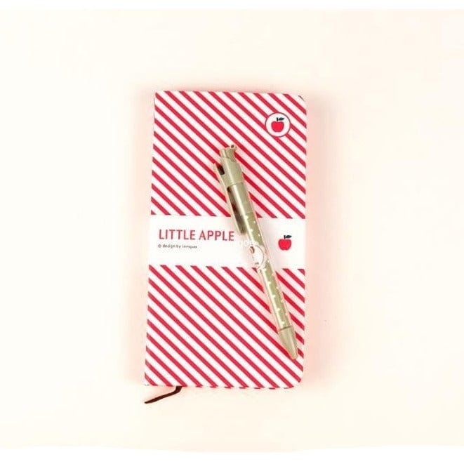 Kalın Kapaklı Kırmızı Çizgili Defter 178x96mm Bonvagon