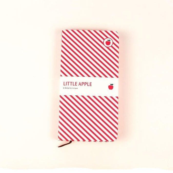 Kalın Kapaklı Kırmızı Çizgili Defter 178x96mm Bonvagon