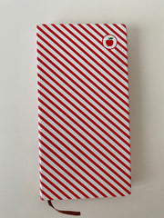 Kalın Kapaklı Kırmızı Çizgili Defter 178x96mm Bonvagon