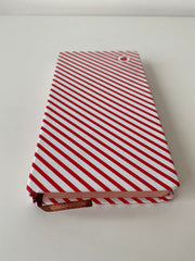 Kalın Kapaklı Kırmızı Çizgili Defter 178x96mm Bonvagon
