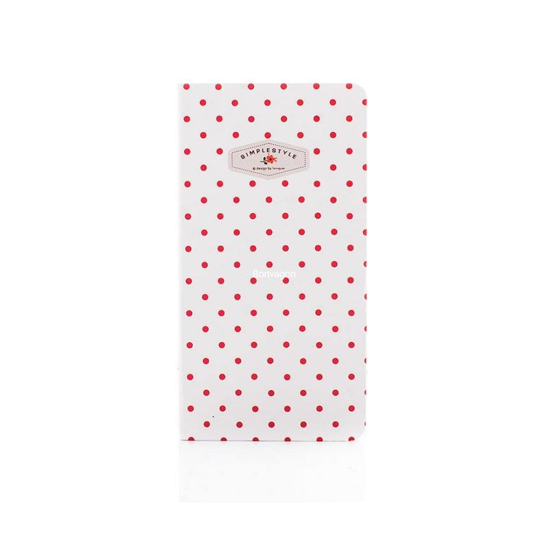 Kalın Kapaklı Puantiyeli Defter 178x96mm Bonvagon