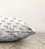 Kalp Desen Dijital Baskılı Raşel Kadife Yastık Kırlent Kılıfı Bonvagon