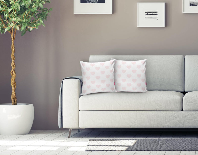 Kalp Desen Dijital Baskılı Yastık Kırlent Kılıfı 43x43cm Bonvagon