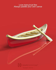 Kano ve Kürek Anahtarlık Seti Çelik Halkalı  Bonvagon Metalmorphose