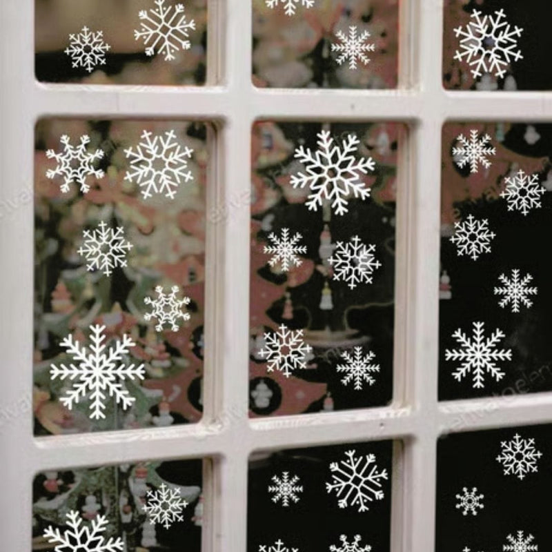 Kar Taneleri Sticker Seti 42 Adet Yılbaşı Temalı Tüm Yüzeylere Uygun Bonvagon