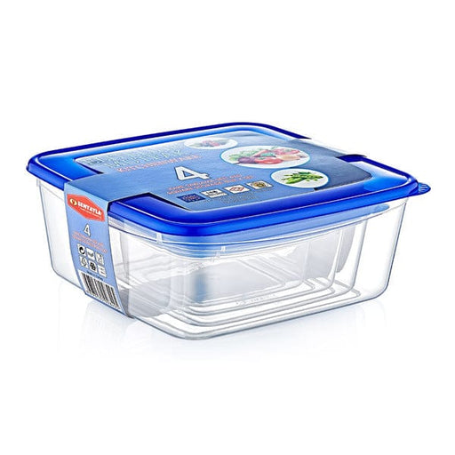 Kare Saklama Kabı Seti 4'lü Bonvagon