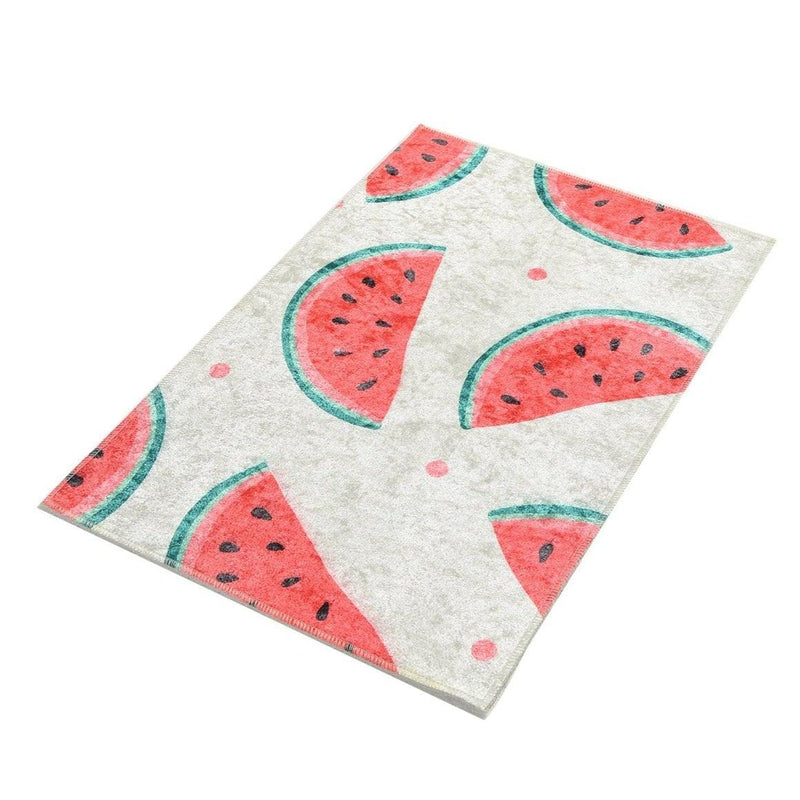 Karpuz 40x60cm Dijital Baskılı Banyo Halısı, Kaymaz Taban, Yıkanabilir Bonvagon