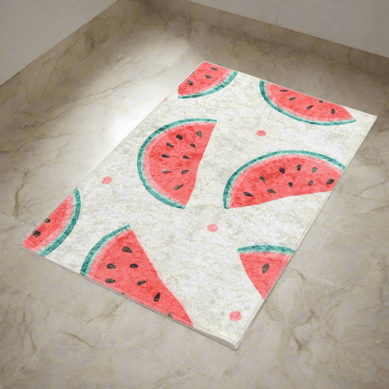 Karpuz 40x60cm Dijital Baskılı Banyo Paspas ve Halısı, Kaymaz Taban, Yıkanabilir Bonvagon